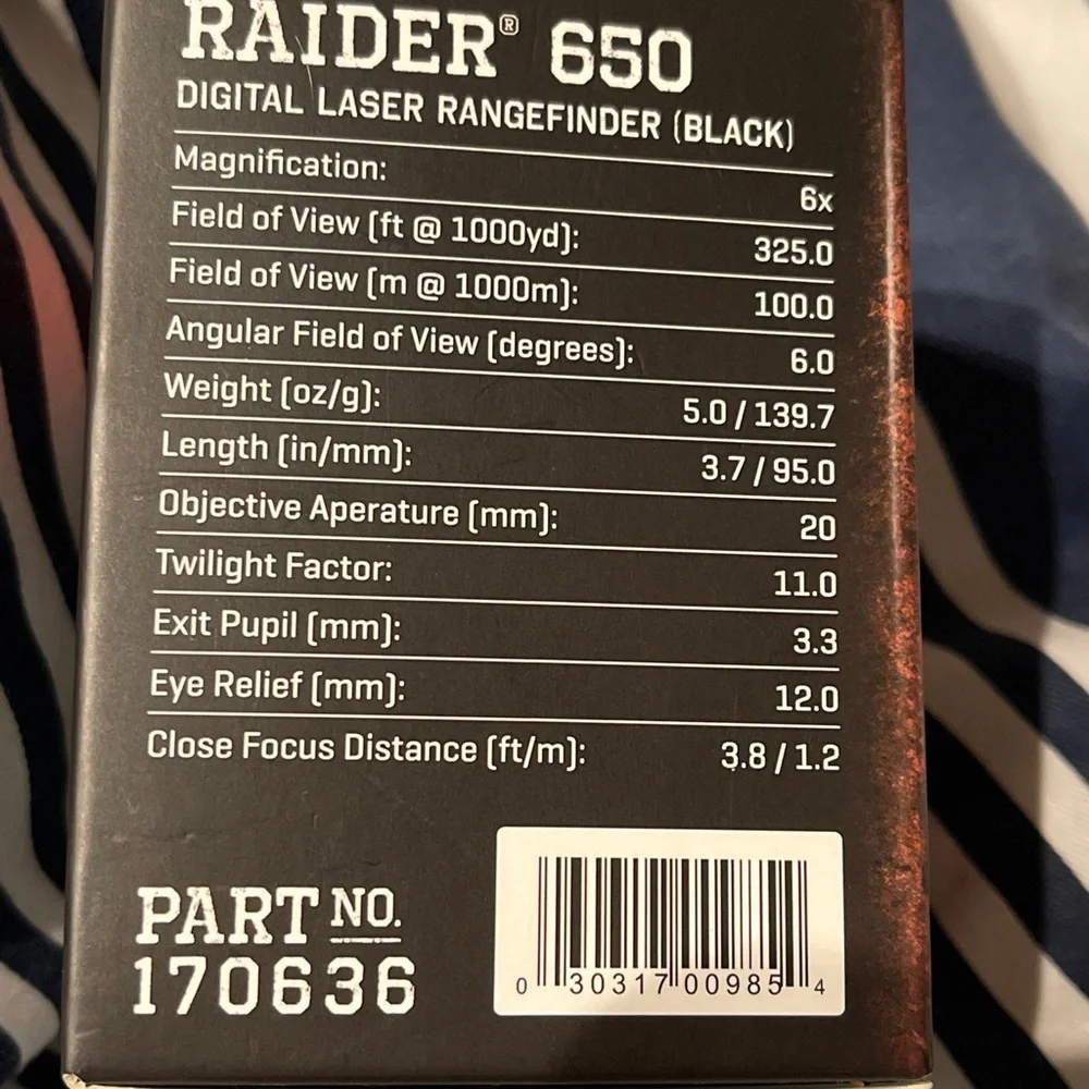 Redfield Raider 650 Laser Rangefinder Case Box Instruction Manual